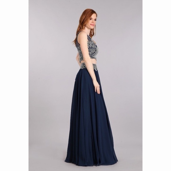 2 pc 1619 Navy Dress - Picture 3 of 6